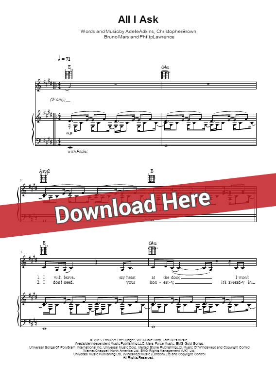 adele, all i ask, sheet music, piano notes, score, chords, download, keyboard, guitar, tabs, klavier noten, partition, how to play, learn, tutorial, guide, lesson, saxophone, flute, violin