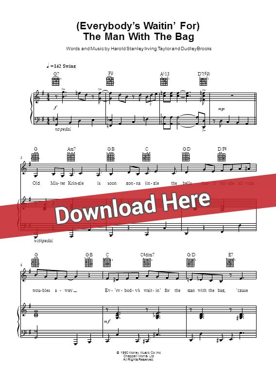 jessie j, everybody's waitin' for the man with the bag, sheet music, piano notes, score, chords, download, keyboard, guitar, tabs, bass, klavier noten, partition, how to play, learn, lesson, guide, tutorial