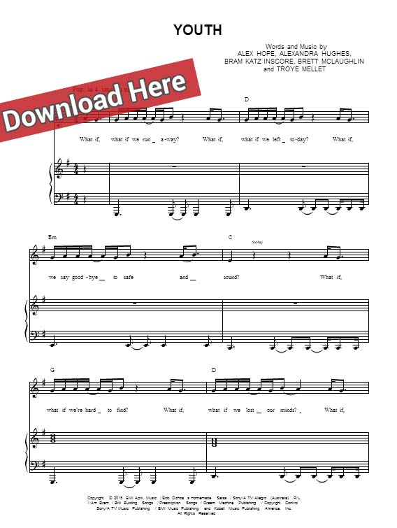 troye sivan, youth, sheet music, chords, piano notes, score, download, score, keyboard, guitar, tabs, bass, cleff, klavier noten, partition, how to play