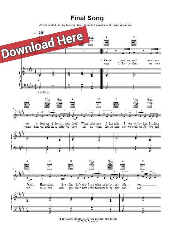 mo, final song, sheet music, piano notes, chords, klavier noten, download, pdf, keyboard, guitar