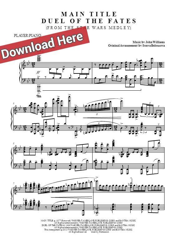 star wars, duel of the fates, sheet music, piano notes, score, chords, force awakens, tutorial, lesson, how to play, keyboard, guitar, tabs