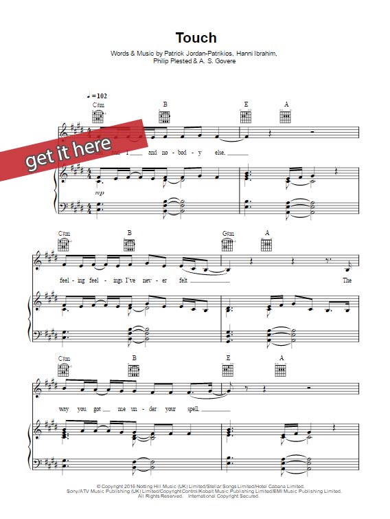 little mix, touch, sheet music, chords, piano notes, keyboard, klavier noten, download, pdf, tutorial
