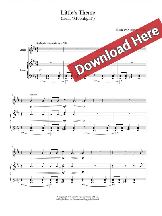 moonlight, nicholas britell, little's theme, sheet music, piano notes, chords, download, pdf, klavier noten, guitar, voice, vocals, keybaord