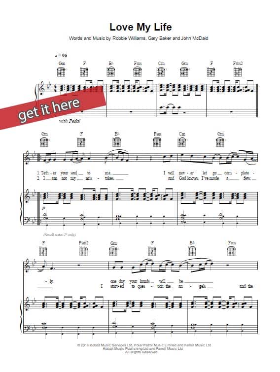 My love mine перевод на русский. Робби Уильямс i Love my Life. Love of my Life табы. Life of my Life фортепиано. Angels Robbie Williams Ноты.