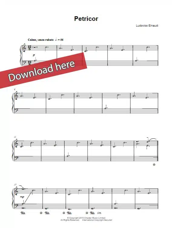 Ludovico Einaudi Petricor Sheet Music