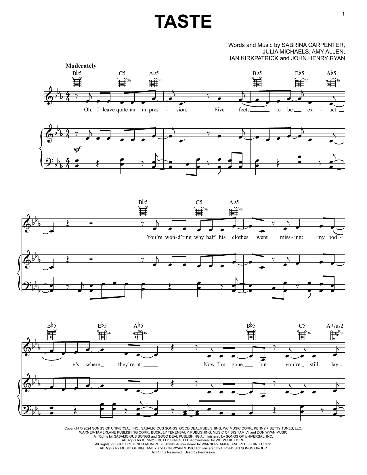 Download Taste Piano Sheet Music Download Taste Piano Sheet Music