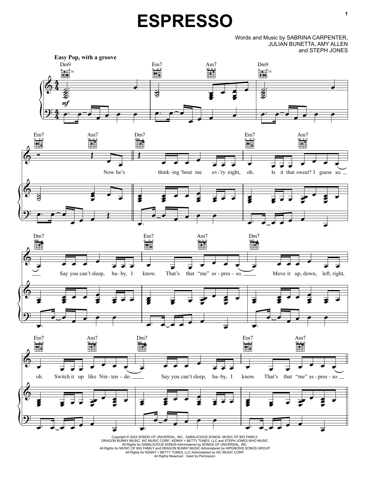 Get Your Sabrina Carpenter Espresso Sheet Music and Easy Solo Piano Chords Get Your Sabrina Carpenter Espresso Sheet Music and Easy Solo Piano Chords